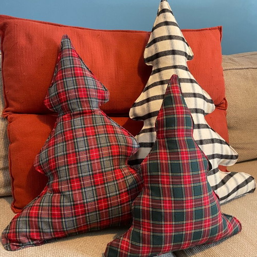 Set of 3 Handmade Christmas Pillows New