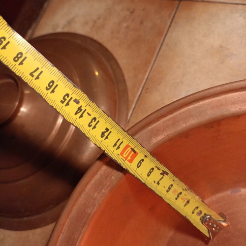 Traditional copper cooking pot new, heirloom