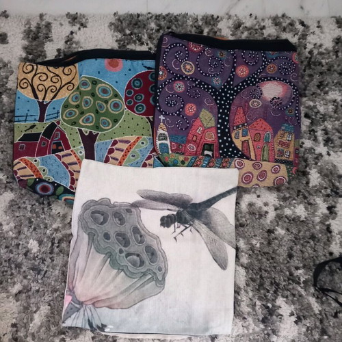 Decorative pillowcases used, pack of 3