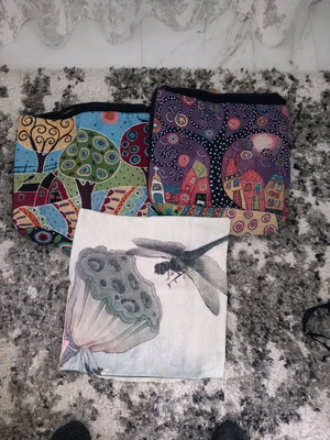 Decorative pillowcases used, pack of 3