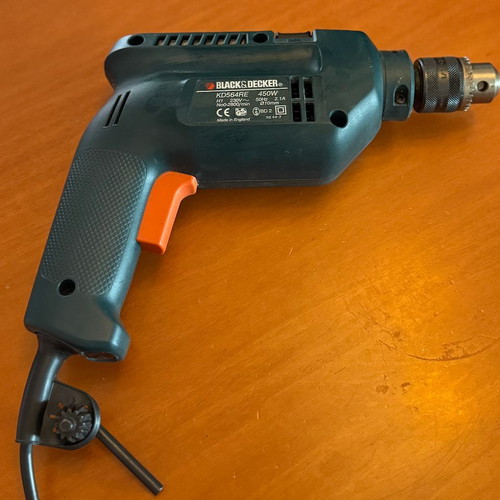 Black & Decker KD564RE electric drill used, 450W with hammer function