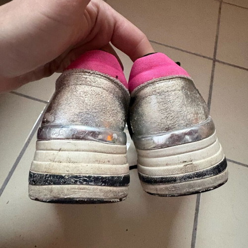 Venice 33 athletic shoes used, white and silver