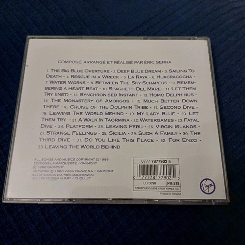 Soundtrack Le Grand Bleu 2×CD σαν καινούργιο, special edition