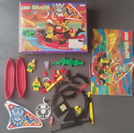 Lego 6256 Islander Catamaran used, missing some pieces