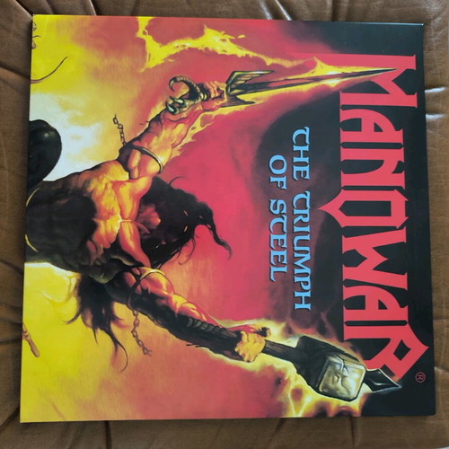 Manowar The Triumph Of Steel double blue vinyl like new