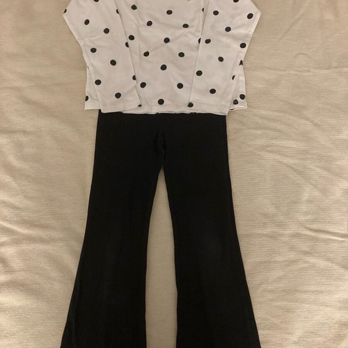 Girls' clothing set used H&M black and white