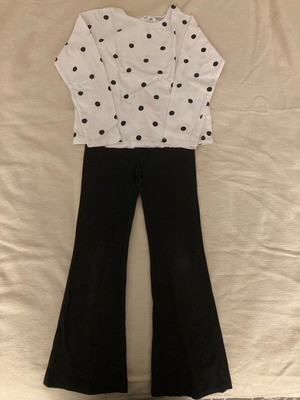 Girls' clothing set used H&M black and white