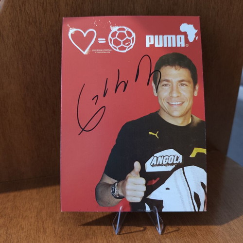 Puma Luciano Galletti Hand Signed Autograph Card Olympiacos Greece Legend used