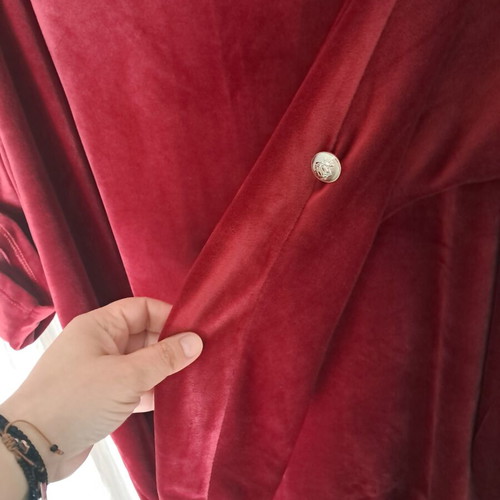 Velvet dress burgundy like new, versatile blouse dress