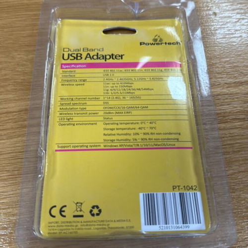 Powertech PT-1042 Dual Band AC600 USB network adapter