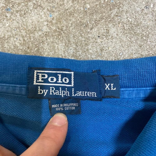 Ralph Lauren Polo shirt XL, blue with turquoise pony