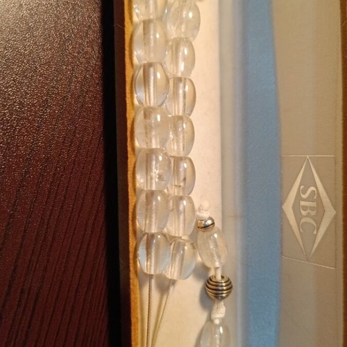 Handmade worry beads new from transparent stone