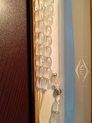 Handmade worry beads new from transparent stone