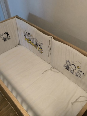 IKEA baby cot with mattress and bedding