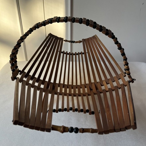 Vintage Folding Fruit Basket Mid-Century Modern like new