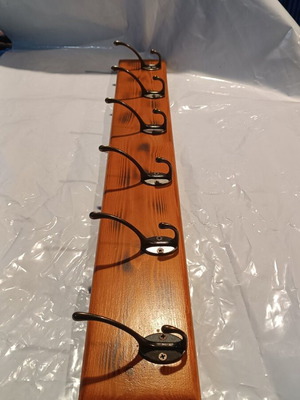 Handmade wooden coat rack 68cm for home entrance and halls