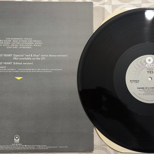 Yes vinyl records used: Owner of a lonely heart, Fragile, Going for the one