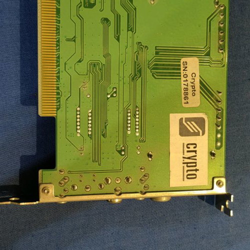 Crypto AL3640 CV video card used, PCI with drivers