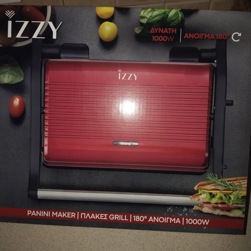Izzy Sandwich Maker 1000W Spicy Red, new