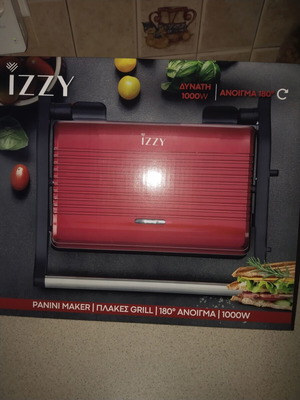 Izzy Sandwich Maker 1000W Spicy Red, new