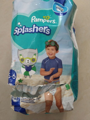 Pampers Splashers μαγιό-πάνα Νο 5-6, συσκευασία 6 τεμαχίων για 14+ kg