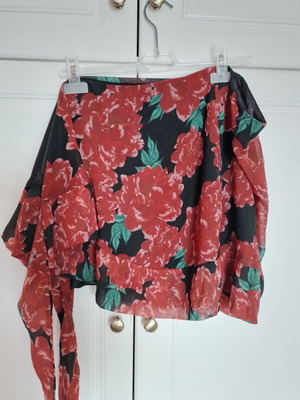 Vassia Kostara skirt M/L like new, black and red