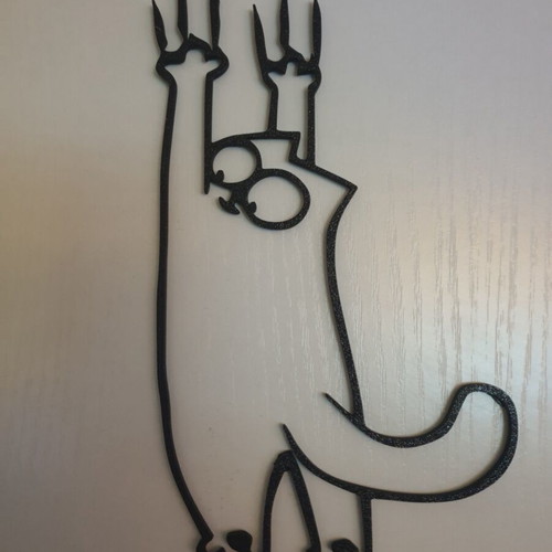 Falling Cat wall decor like new