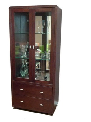 Dining Room Showcase Dil-119 new, oak wood cherry color