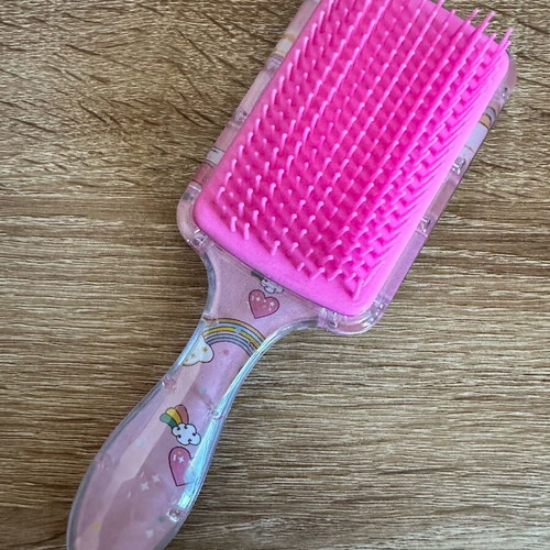 Unicorn kids hairbrush pink new with moving beads