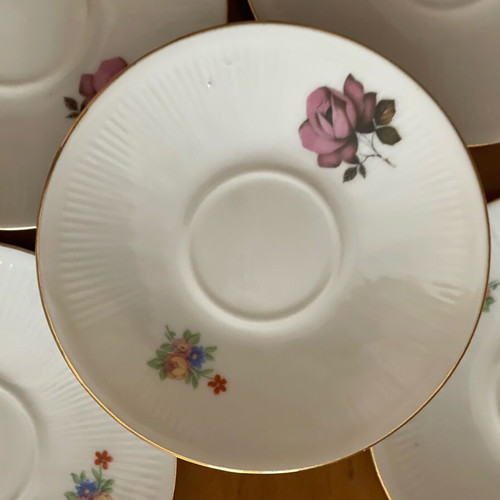 Antique dessert plates, fine German porcelain, like new, set of 5
