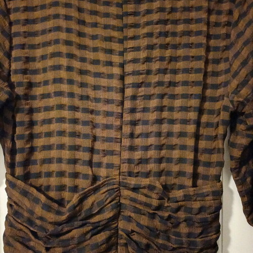 Zara dress like new with checkered pattern and pleats