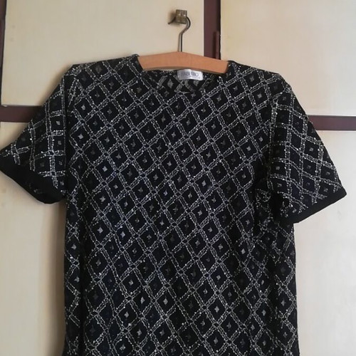 Summer shirt M/L, black patterned