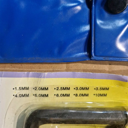 Allen key sets new, 10 and 8 pieces