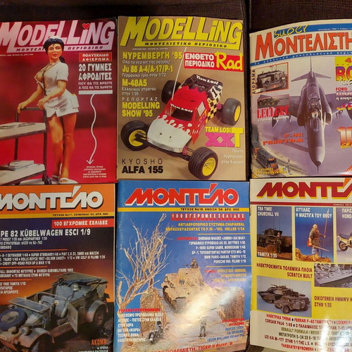Modelling magazines and books used, pack of 6 items