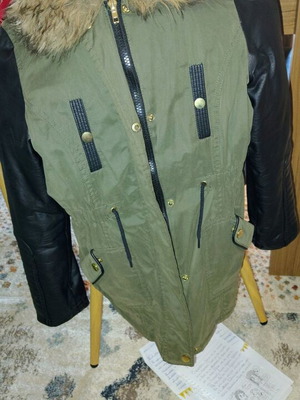 Kids' parka jacket like new, green