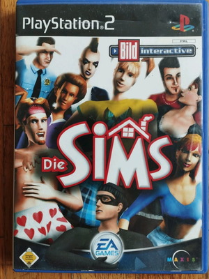 PS2 The Sims used with scratch on plastic cover