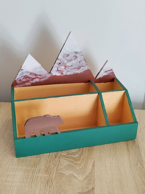 Wooden decorative box new, suitable for desk small items