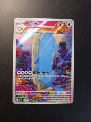 Wailord 162/159 καινούργιο, σπάνια εικονογράφηση