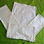  Θήκες βαμβακερές για διακοσμητικά μαξιλάρια σε λευκό χρώμα, με φερμουάρ (44 x 44 εκ.)