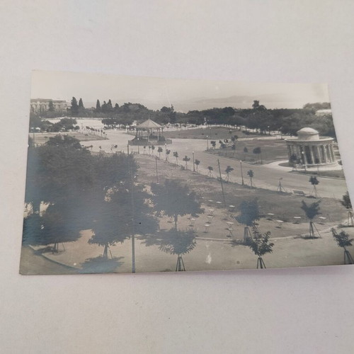 Black and white postcard Corfu used, La Haute Place Corfou