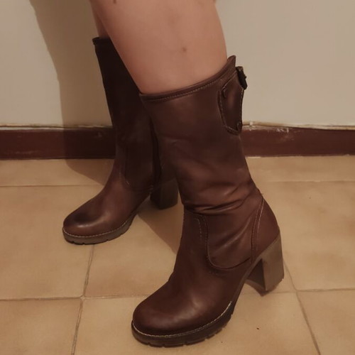 Carad Shoes 3/4 leather boots like new, size 36, brown