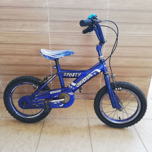 Universal Sporty Kids Bicycle used, 14-inch wheels, blue