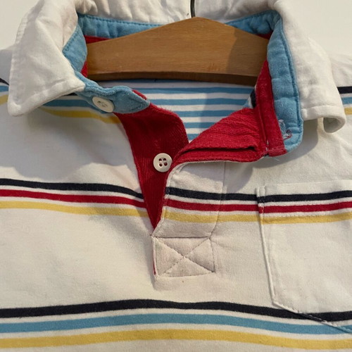 Tu Boys' Striped Polo Shirt Used, Size 7 Years