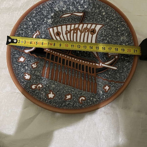 Bonis Pottery Triheirēs Plate 20cm Like New