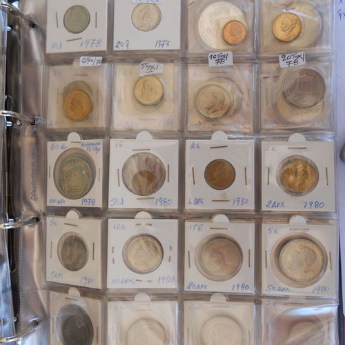 Collection of 170 Greek coins used (1954-2000)