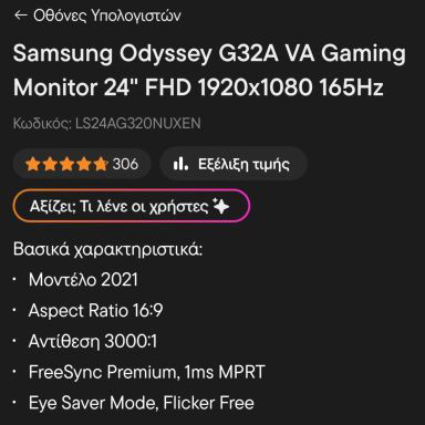 Samsung Odyssey G3 24" 165Hz monitor new with warranty until 2028