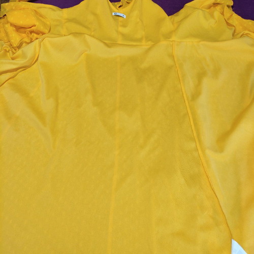 Yellow wrap dress Cubus like new with ruffles, size 38