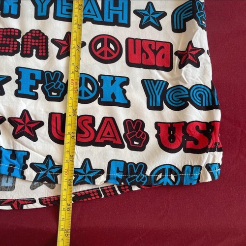 Urban Outfitters men's button-up printed shirt “F Yeah” size M like new, colorful