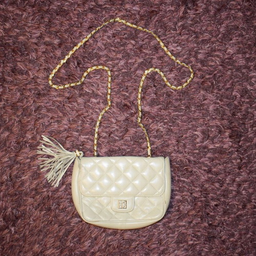 Givenchy leather shoulder bag used, beige