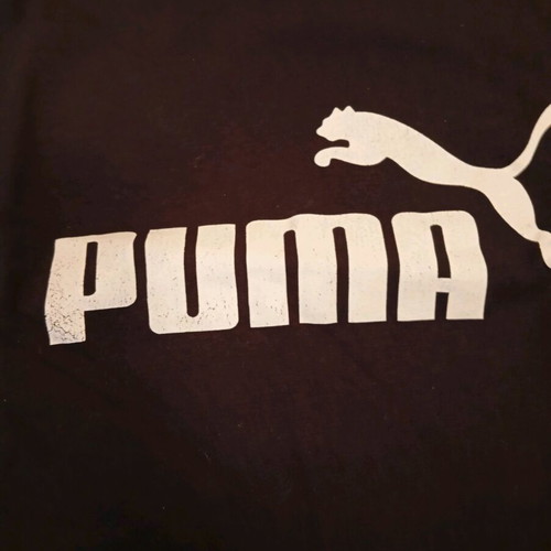 Puma short-sleeve shirt used, black and white, size XS
